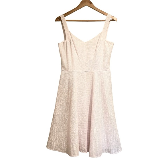 Ann Taylor pink & white seersucker summer dress - Picture 13 of 14